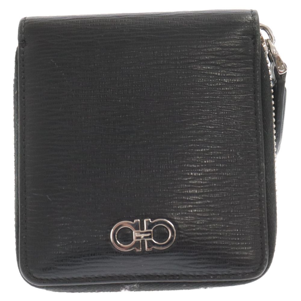 フェラガモ ガンチーニ レザー ラウンドジップウォレット FERRAGAMO 全品500円OFFクーポン☆31日まで☆ フェラガモ 22