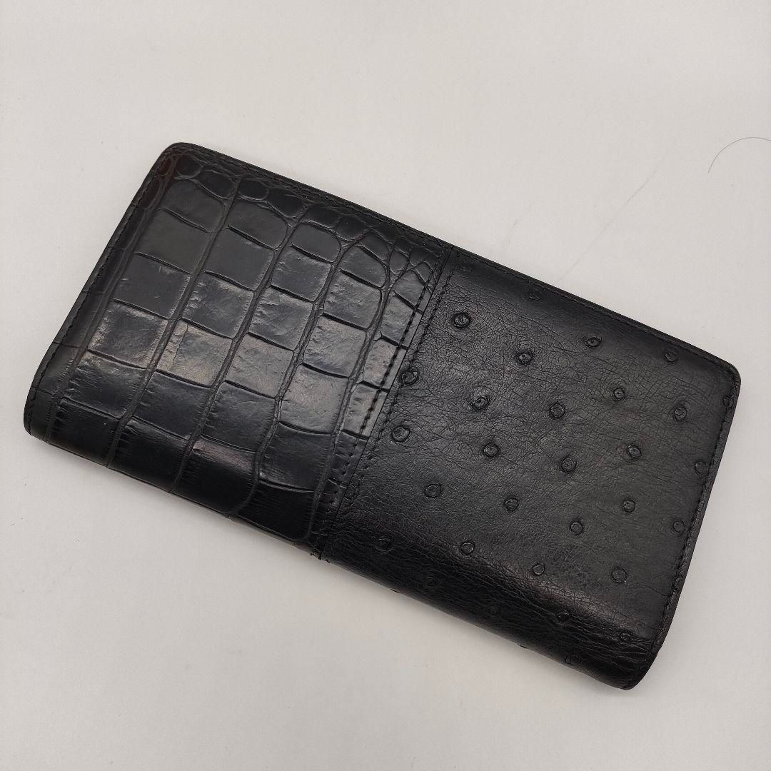 新品未使用ルイヴィトンクロコダイル長財布オーストリッチレザーブラックウォレット 新品未使用ルイヴィトンクロコダイル長財布オーストリッチレザー