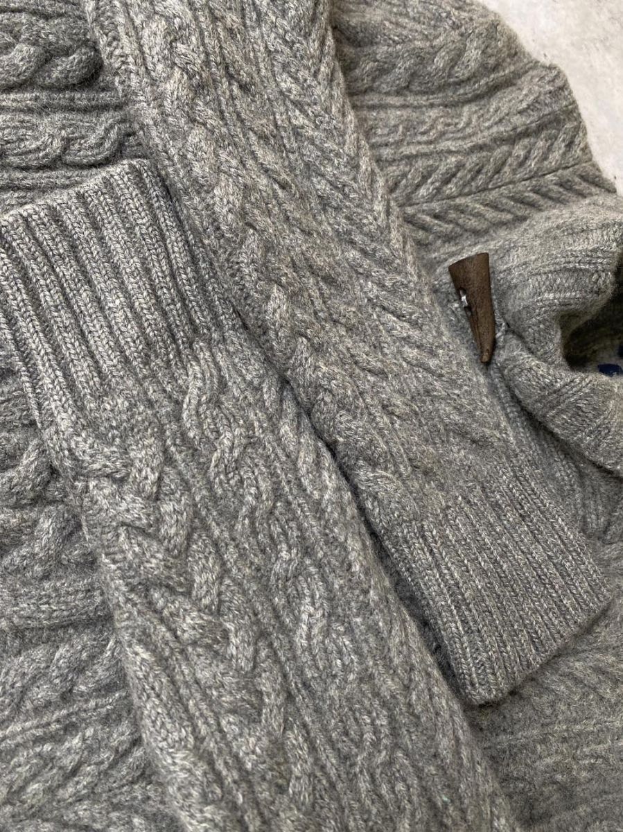 ポロラルフローレン ケーブルニット 人気カラー グレー M ポロ ラルフ