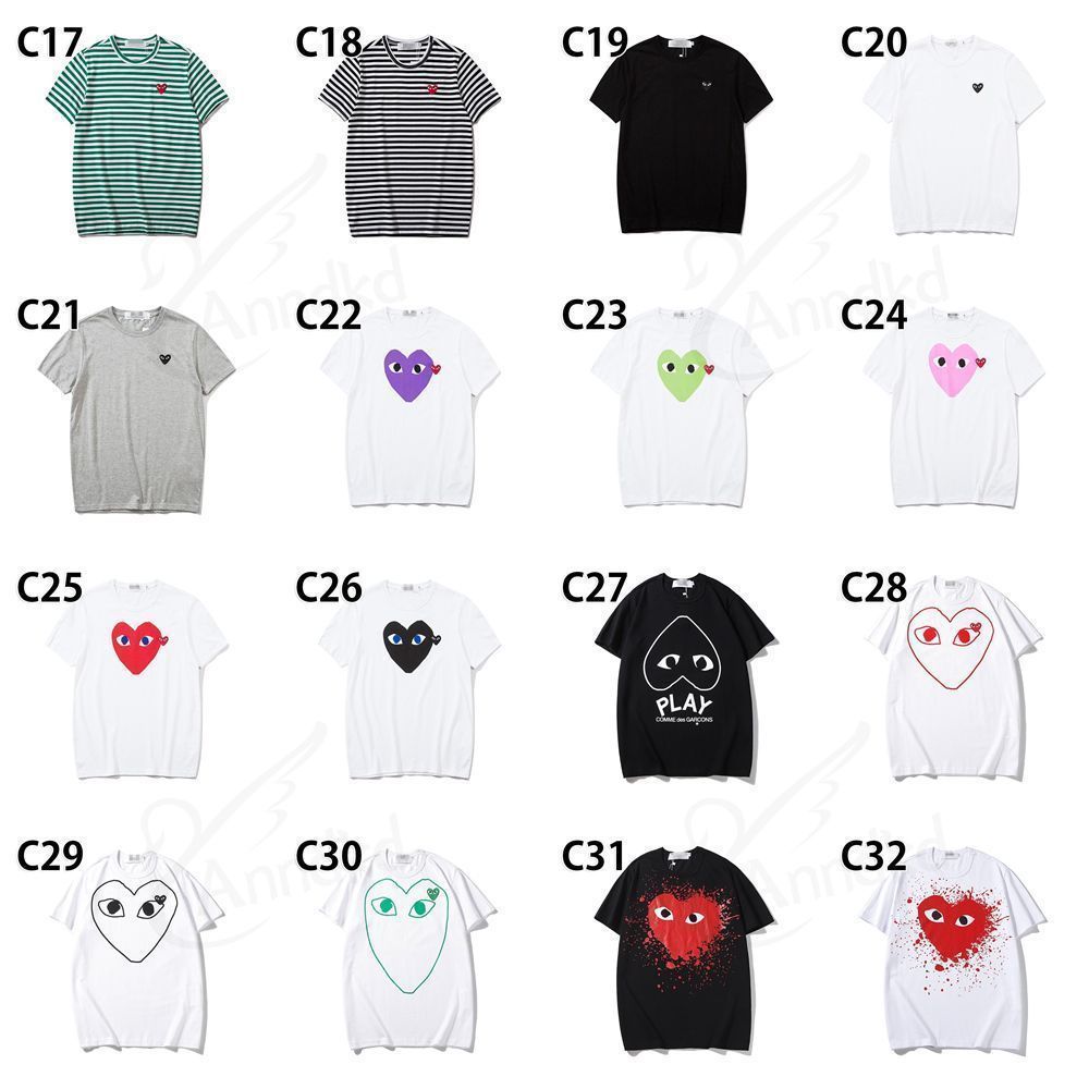 PLAY COMME des GARCONSプレイ コムデギャルソン 半袖Tシャツ RED HEART TEE Tシャツ メンズ レディース 男女兼用  半袖 ロゴ カットソー ブランド おしゃれ プリントTシャツ 並行輸入品 - メルカリ