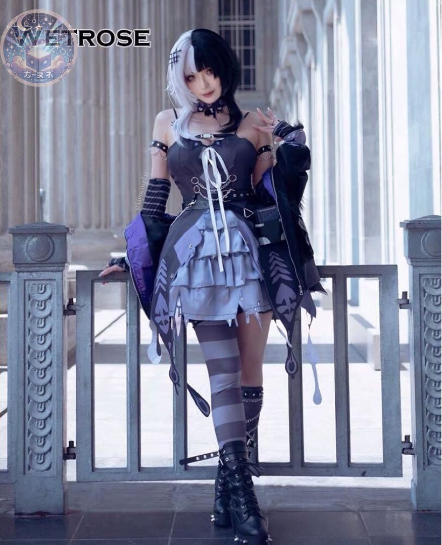 vtuber ホロライブEN シオリ ノヴェラ コスプレ衣装 ウィッグ 靴追加可 コスチューム ハロウィン仮装 イベント衣装 コスプレセット 高品質コスプレ 再現度高め