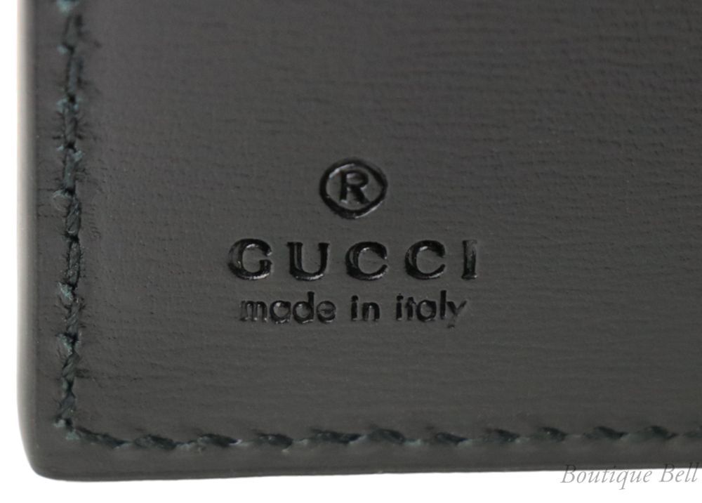 GUCCI】グッチ レザー GGマーモント 二つ折り 長財布 ブラック 428740