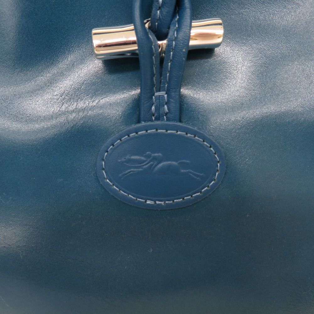 LONGCHAMP レザー ビジネスバッグ ブラック/ブルー LONGCHAMP レザービジネスバッグ ブラック - メルカリ