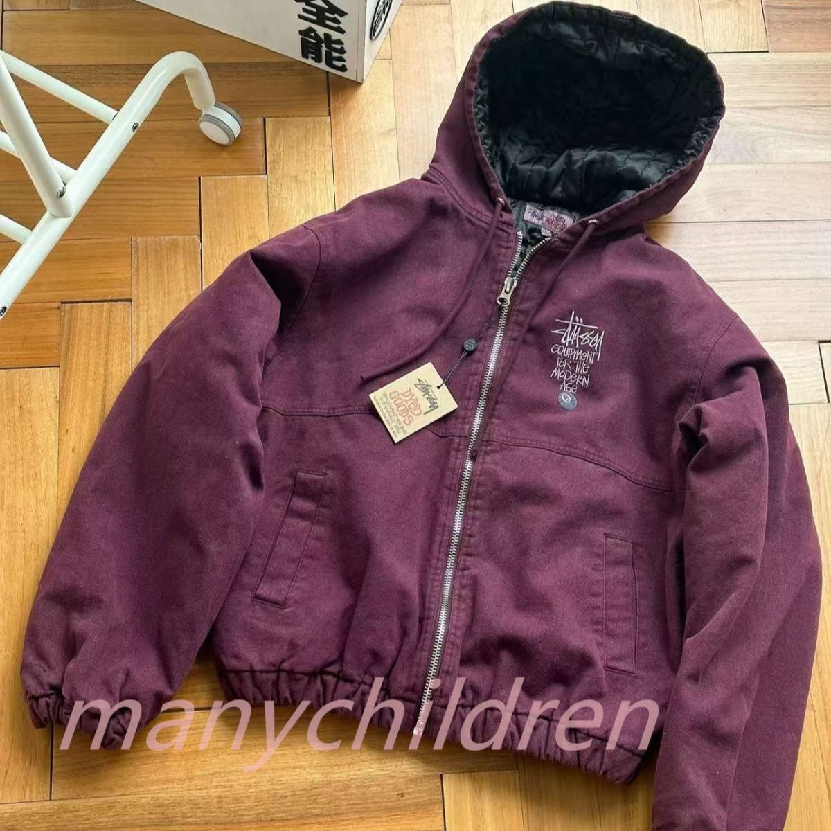 STUSSY ジャケット メンズ Canvas Insulated Work Stussy JKT ワークジャケット JACKET JAKET アウター ジャンパー ブルゾン パープル