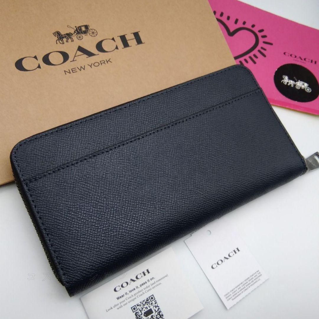 新作 新品 COACH 長財布 メンズ カラー ミッドナイト - メルカリ