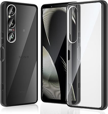 【在庫処分】SONY Xperia 1 VI 用 ケース クリア [SO-51E / SOG13] 耐衝撃 米軍MIL規格取得 SGS認証 黄ばみなし レンズ保護 滑り止め 指紋防止 ストラップホール付き エクスペリア1 VI 用カバー Crystal