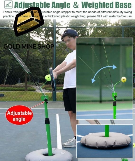 テニストレーニング器具の高さ調整 打撃の安定性を向上させ