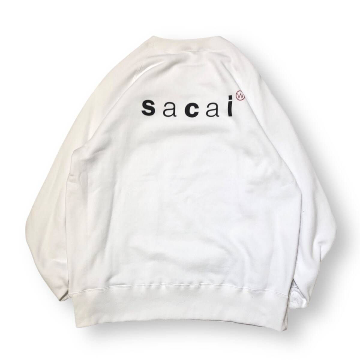 WTAPS スウェット1 （S）White バックロゴ 25ss sacai × WTAPS sweat shirt BACK LOGO スウェットシャツ