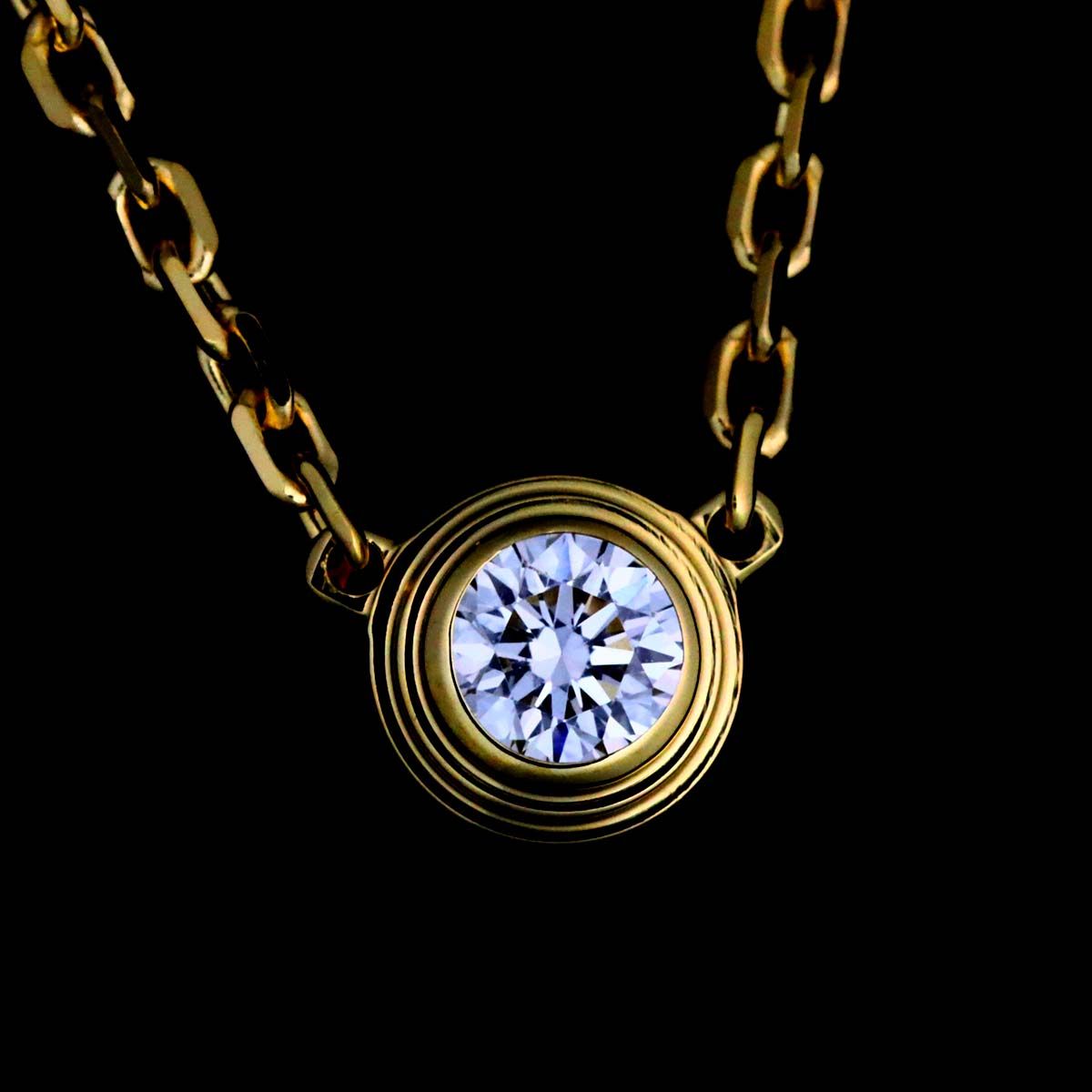 カルティエ Cartier ダムール ダイヤ ネックレス XS 45cm K18 YG