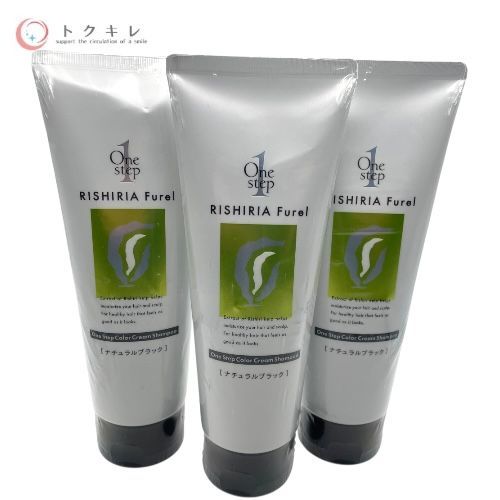 RISHIRIA Furel カラークリームシャンプー 3本セット ブラック