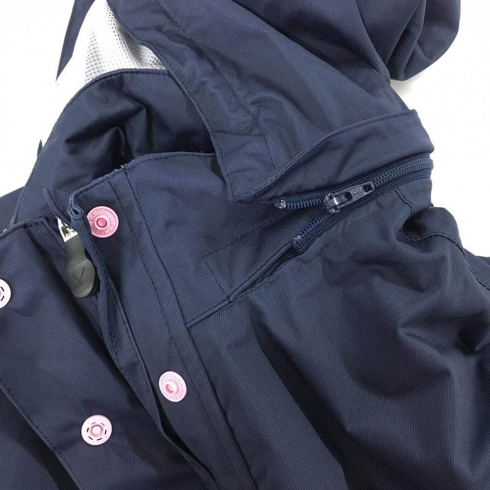 4WAYレインワンピース ネイビー×ピンク