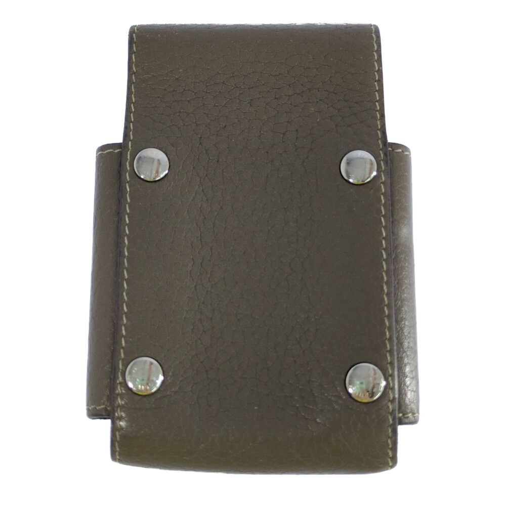HERMES エルメス エテュイカルト PM･シガレットケースポーチ|オリーブ|翌日配送可 B メンズ レディース 591071