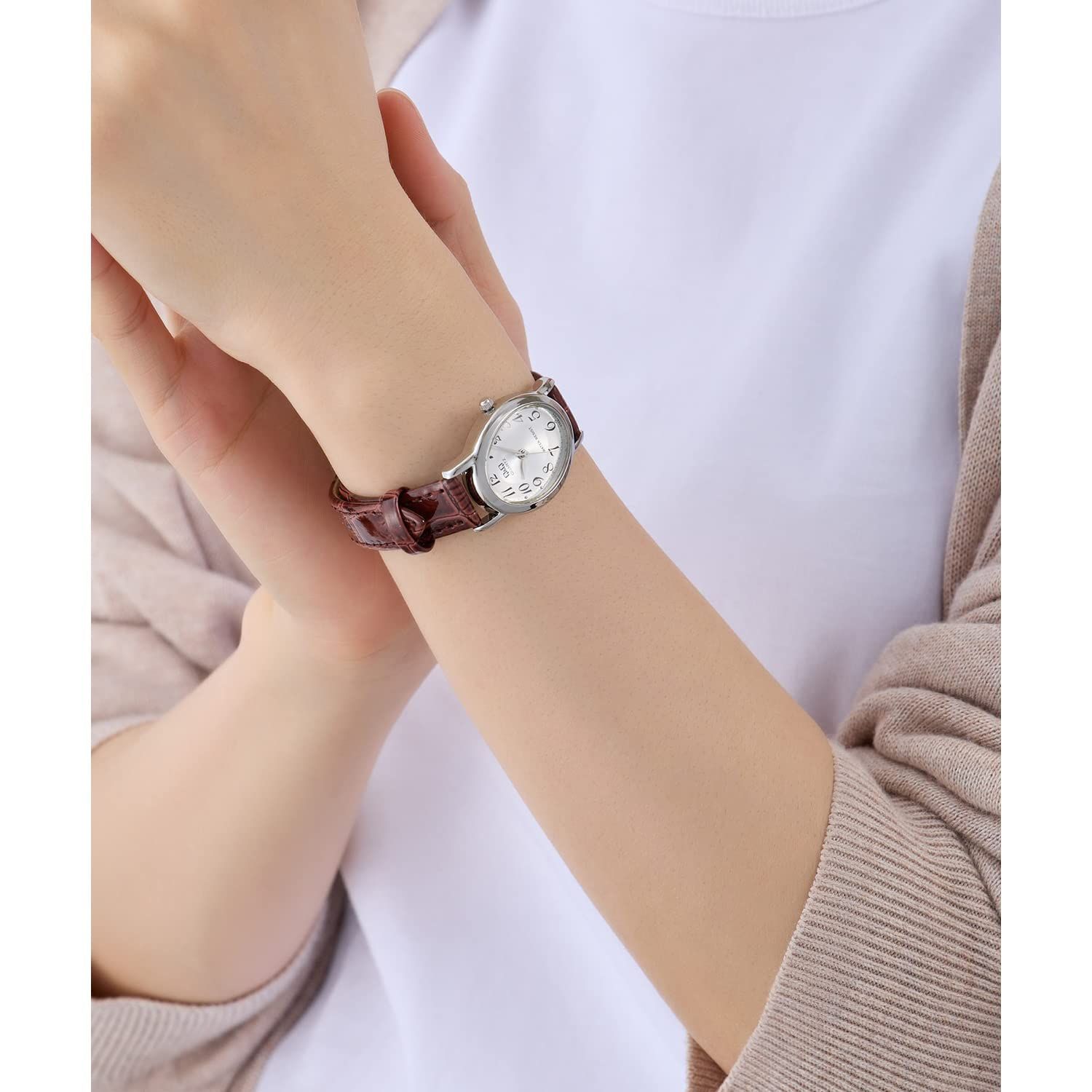  ブラウン レディース VZ 89-304 キューアンドキュー 腕時計 シチズンQ-Q 腕時計 キッズファッション小物