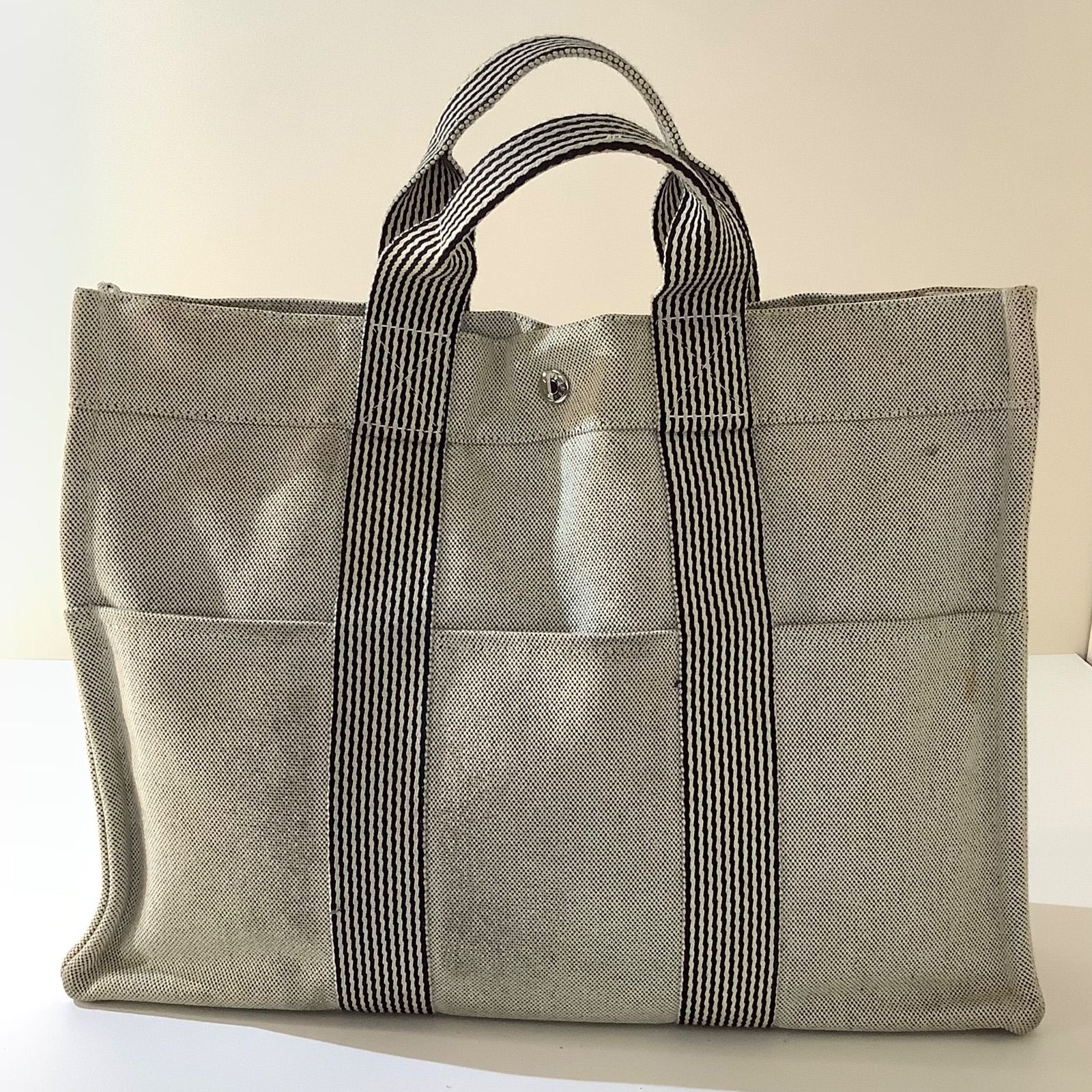 HERMES エルメス トートバッグ ニューフールトゥ MM グレー系