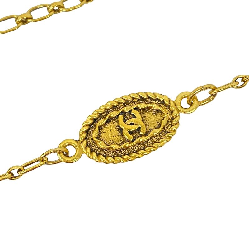 シャネル CHANEL ネックレス オーバルモチーフ ココマーク カラー  