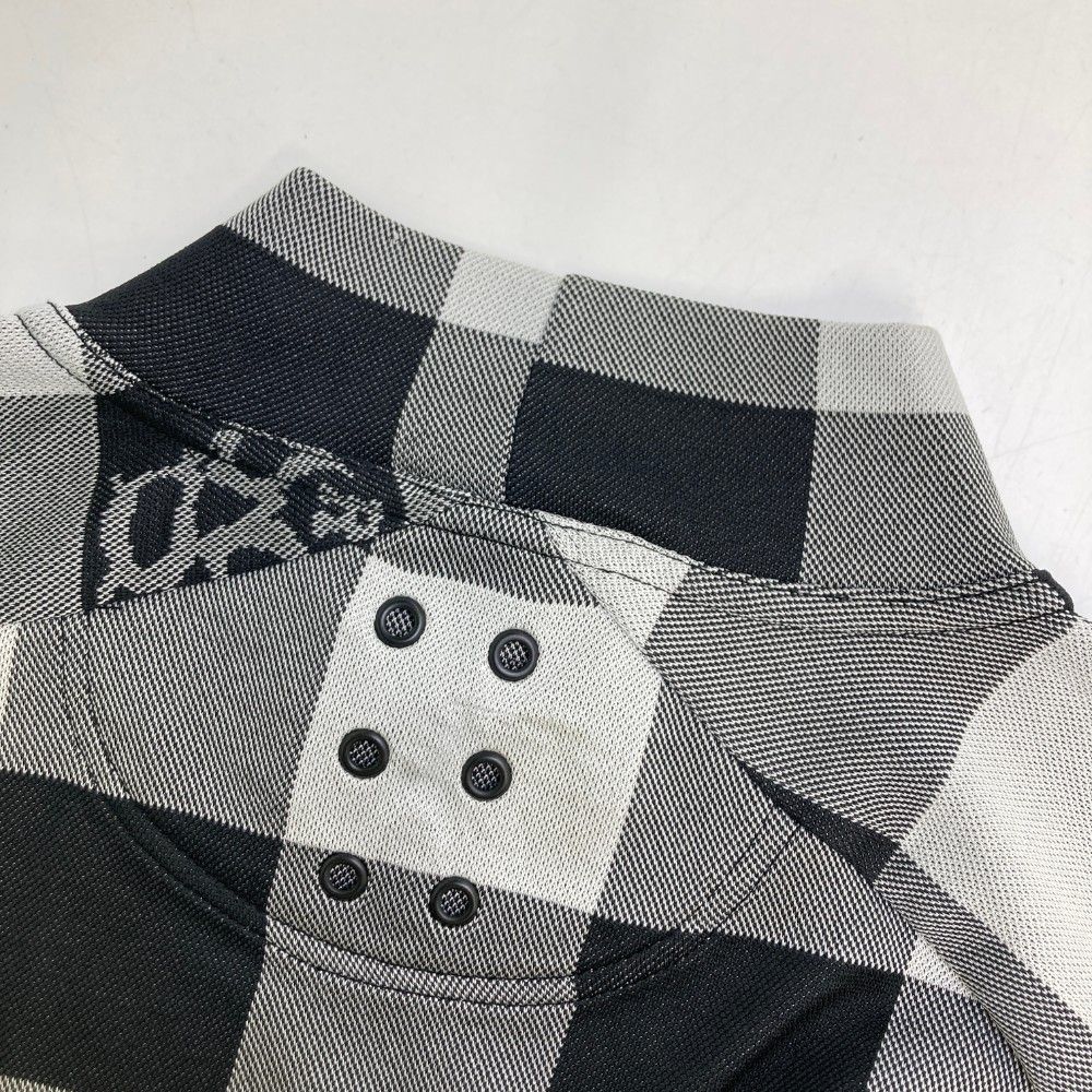 サイズ：4 RUSSELUNO ラッセルノ  ハイネック 長袖Tシャツ ルチャ チェック柄 ブラック系 [240101441250] ゴルフウェア メンズ ストスト サイズ：4 RUSSELUNO ラッセルノ ハイネック 長袖Tシャツ ルチャ