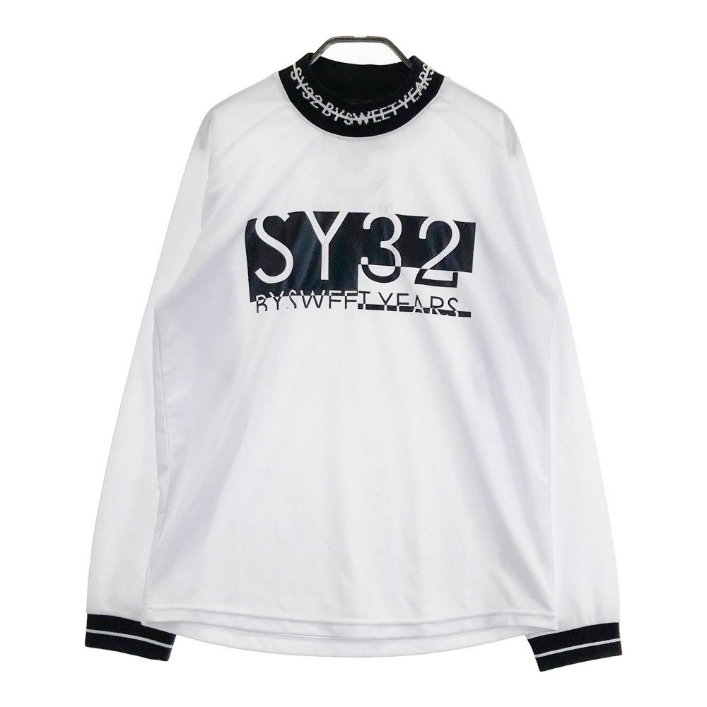 サイズ L SY32 BY SWEET YEARS GOLF エスワイサーティトゥ モックネック長袖Tシャツ ホワイト系 240101371948 ゴルフウェア メンズ ストスト