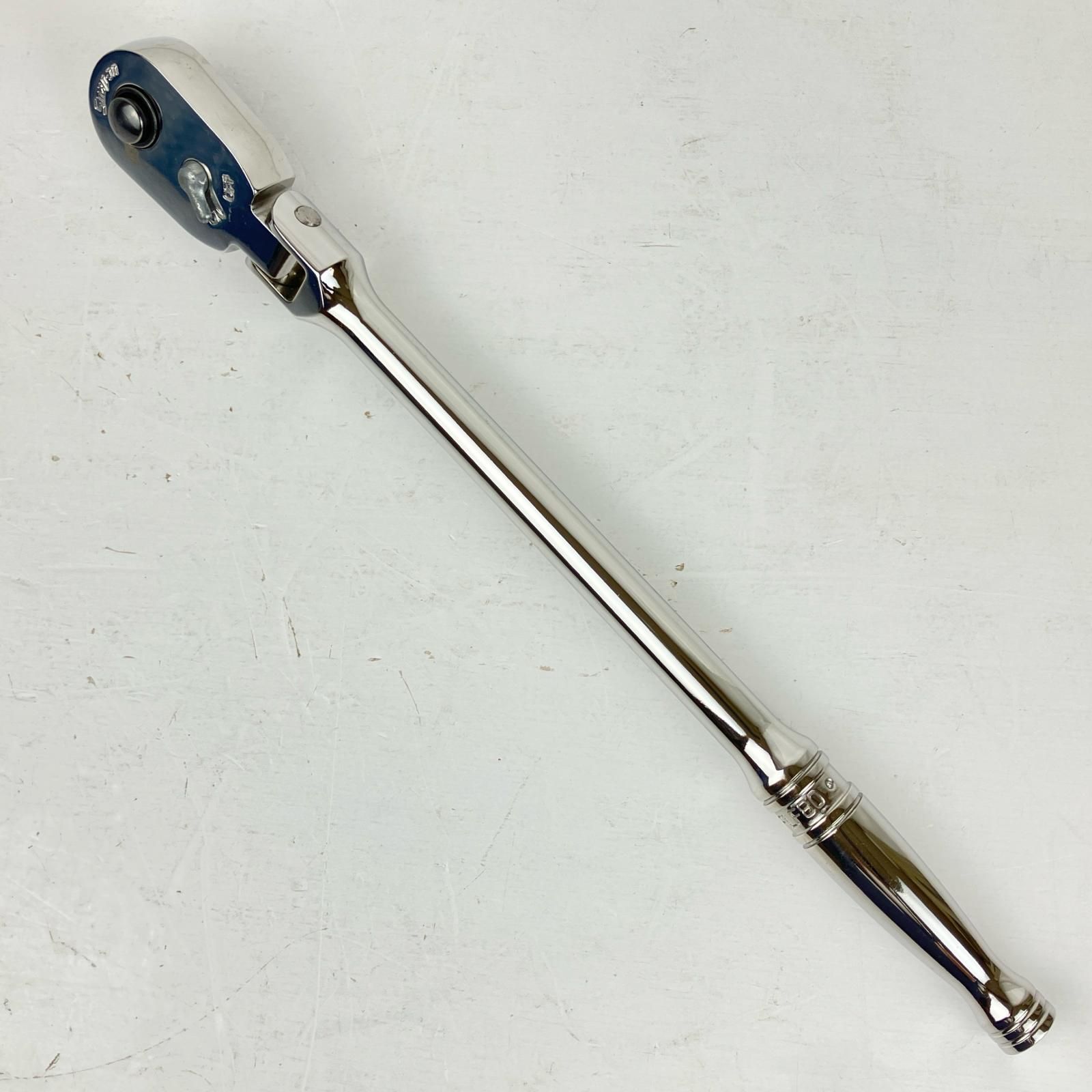ЗЗSnap-on スナップオン 9.5mm ロングフレックスラチェット 本体のみ FLF80 シルバー