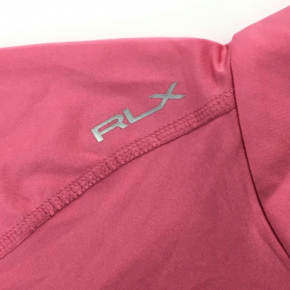 RLX（RalphLauren） - 【超美品】RLXラルフローレン 長袖ハイネックシャツ ピンク ハーフジップ 肩ロゴプリント  レディース M ゴルフウェア Ralph Lauren 超美品】RLXラルフローレン 長袖ハイネックシャツ ピンク ハーフ