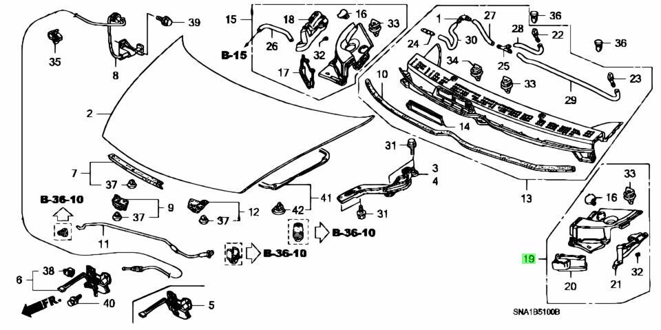 ●新品 ホンダ FD1 FD2 シビック 純正 ストラットカバー カウルトップ ベンチレーター 左右セット★ Cowl top ASSY. front driver RH LH