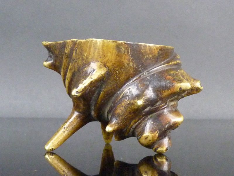 古銅栄螺蓋置 さざえ 茶道具】蝋型 栄螺蓋置 *さざえ*七種 QG1714356928