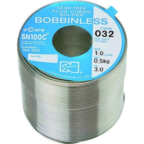 スペリア 汎用鉛フリーやに入りはんだ ボビンレス ＳＮ１００Ｃ−０３２ ０．８ｍｍ