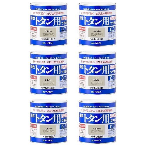 カンペハピオ - 油性トタン用 - シルバー - 0.7L 6缶セット【BT-70