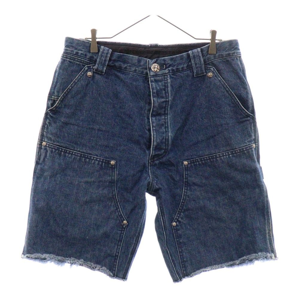 CHROME HEARTS (クロムハーツ) DENIM CARPENTER SHORTS デニム カーペンター ハーフパンツ ブルー ギャラ有 -  メルカリ