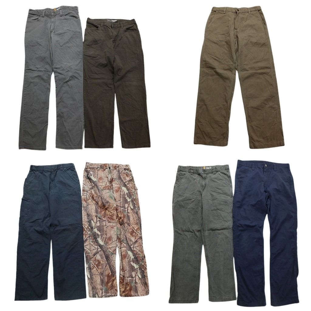 古着卸 まとめ売り カーハート Carhartt ダック ペインター パンツ 7枚セット メンズ 34 リアルツリー ツールポケット 古着 NB9778