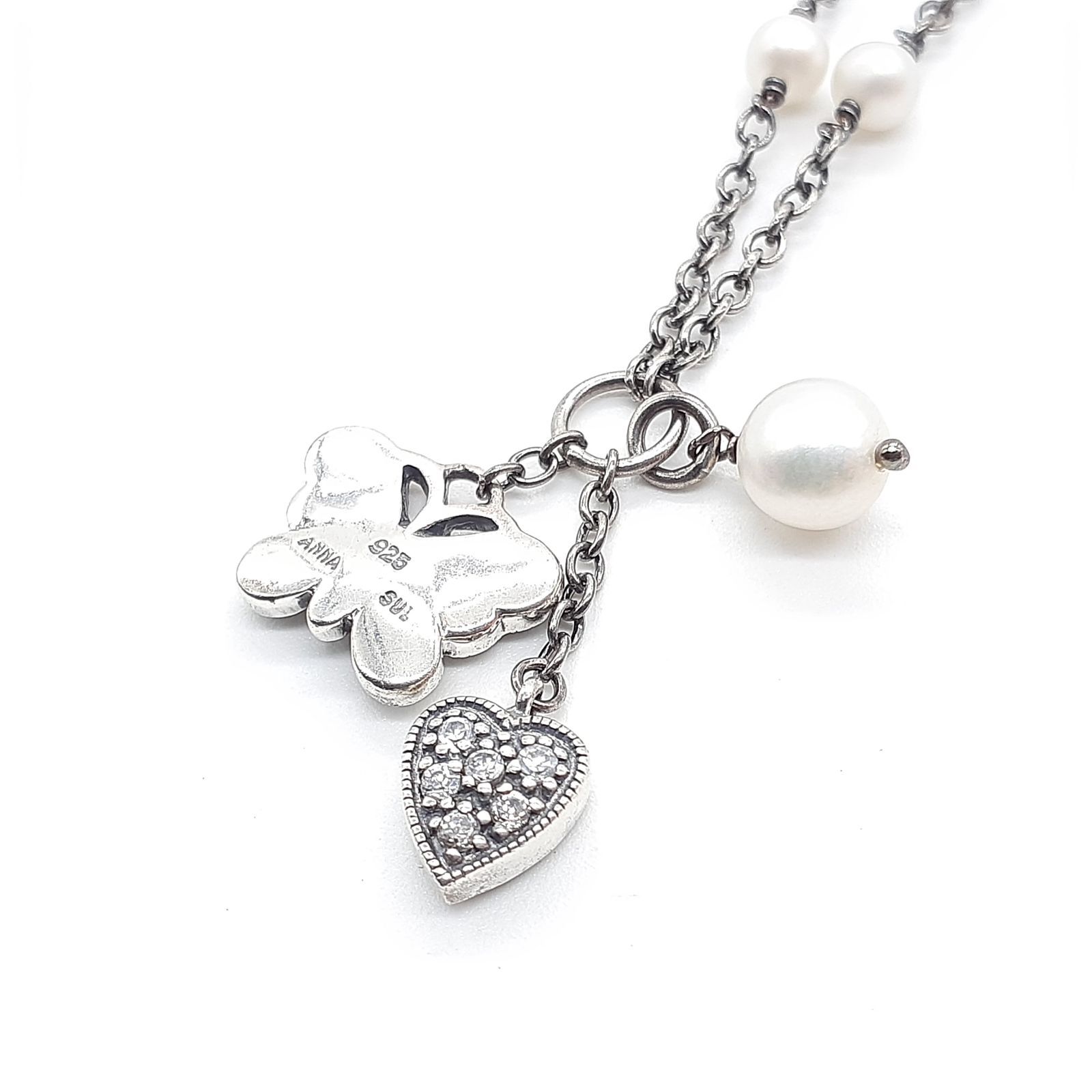 ANNA SUI アナスイ ネックレス SILVER 925 シルバー カットローズ 