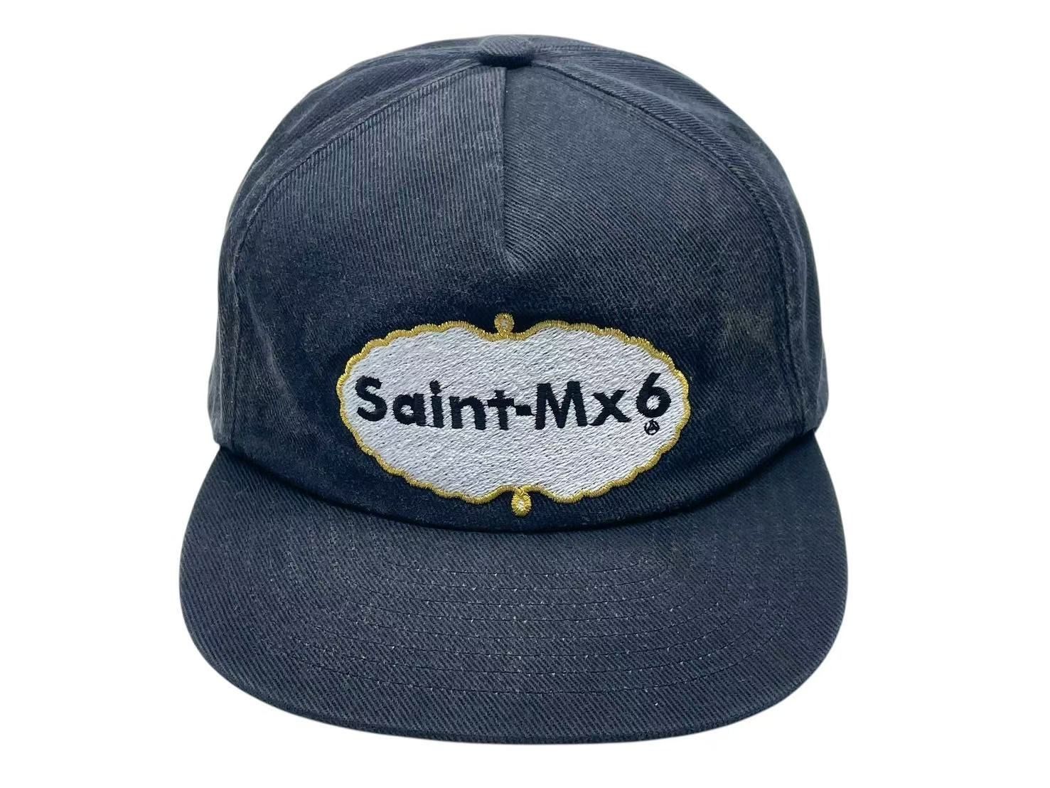 SAINT MICHAEL セントマイケル CAP キャップ SM-HR3-0000-075 ブラック コットン サイズ0|S 4b000611