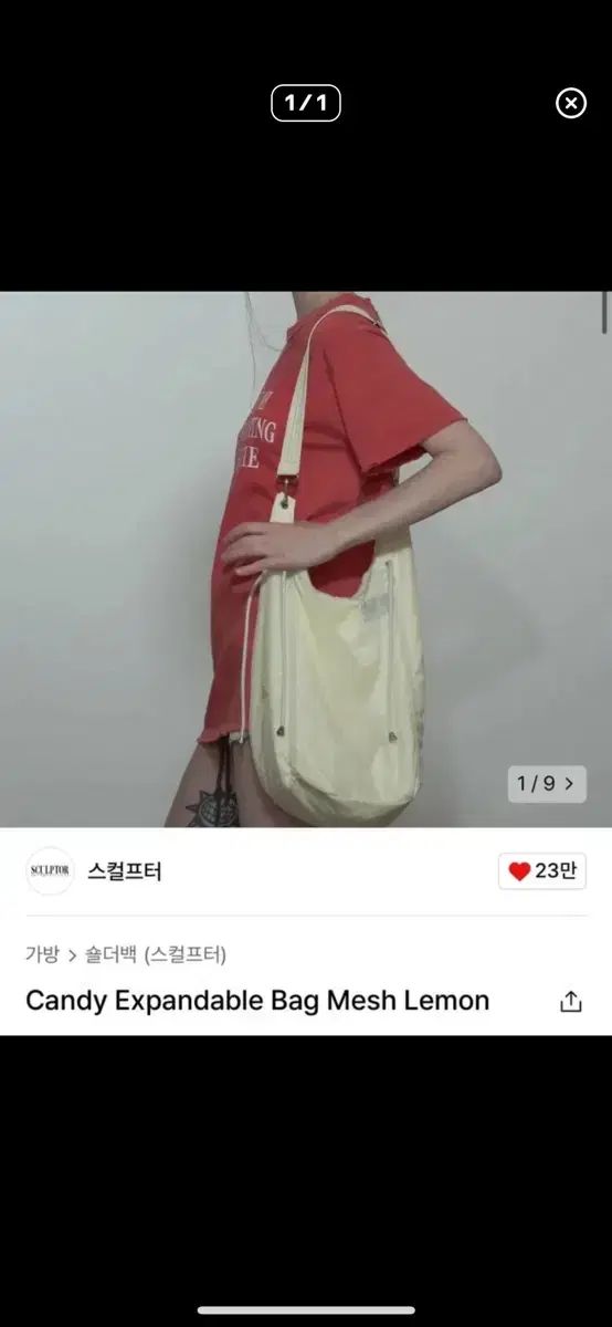 SCULPTOR スカルプター マッシュバック レモン candy expandable bag mesh