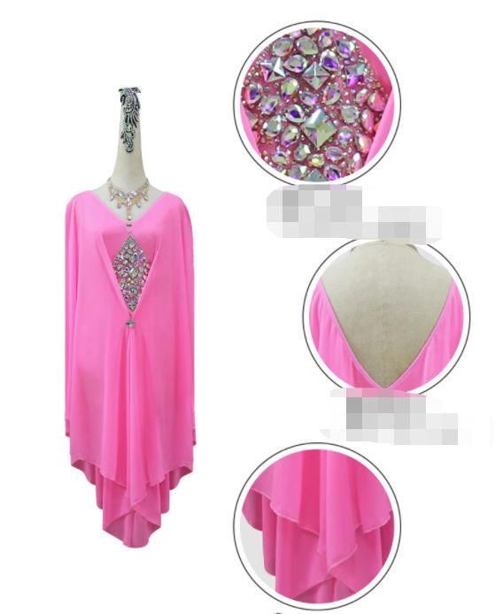 ラテンドレス ダンス ワンピース フリル ストーン オーダーメイド