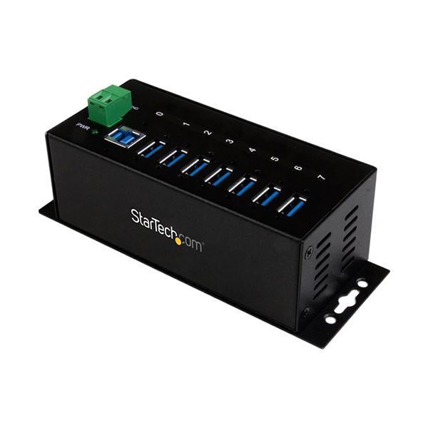 StarTech.com 7ポート産業用USB 3.0ハブ ESD 静電放電 機能対応 ブラック ST7300USBME1個
