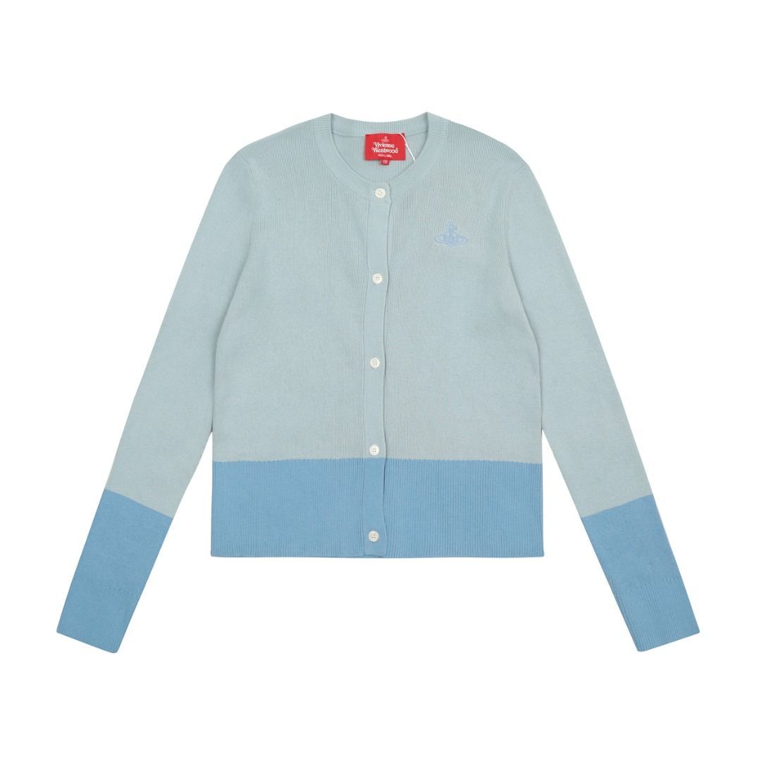 vivienne west wood 色の衝突 韓国スタイルの高級感 カーディガン  