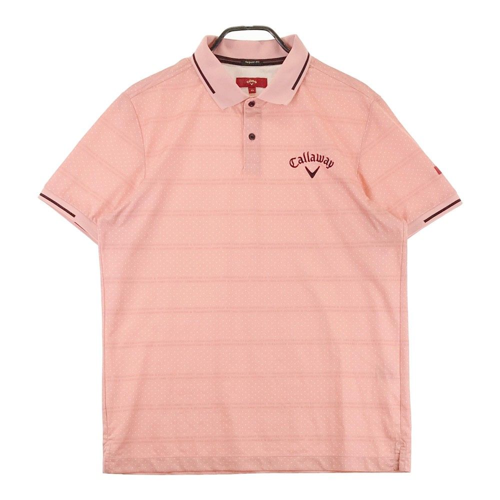 サイズ LL CALLAWAY キャロウェイ レッドレーベル 半袖ポロシャツ ドット ピンク系 240101432472 ゴルフウェア メンズ ストスト
