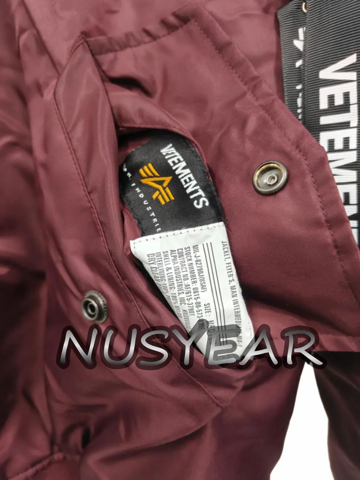 VETEMENTS X Alpha Industries Ma-1 Flight Jacket - Red エンジェル