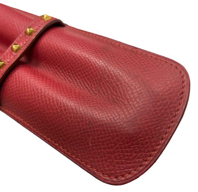 エルメス ペンケース 型押し レザー メドール スタッズ付き