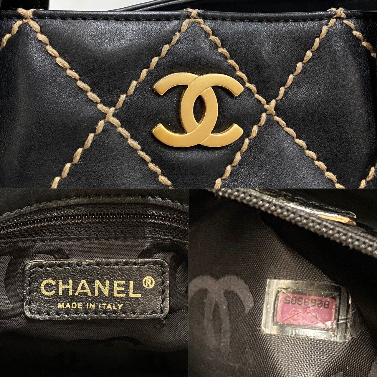 極 美品 シール有 8番台 CHANEL シャネル ワイルドステッチ ココマーク