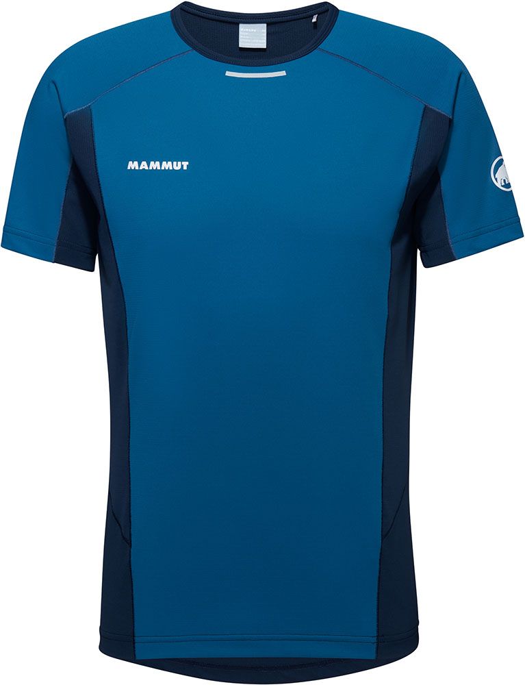 マムート MAMMUT アウトドア エナジー ファーストレイヤー Tシャツ アジアンフィット メンズ 男性 半袖Tシャツ 軽量 通気性 放湿性 温度調節 速乾 防臭 1017-04980 101704980 50589 GLACIERBLUE