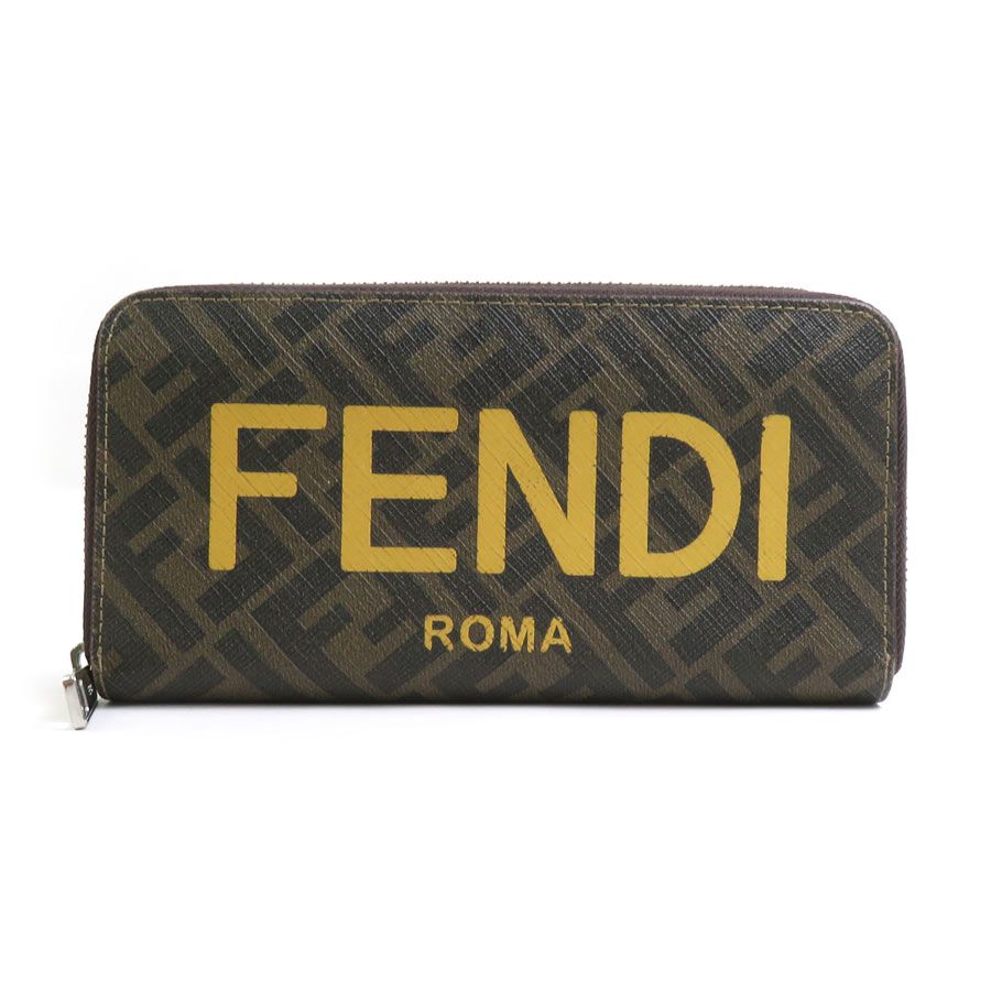 フェンディ FENDI ラウンドファスナー長財布 ズッカ