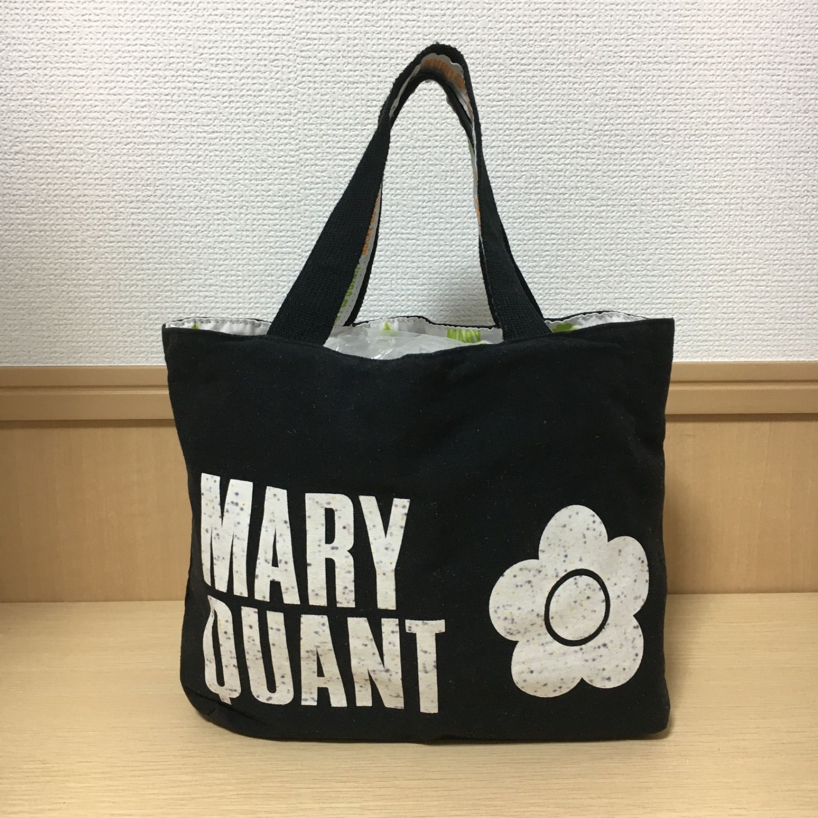 豪奢な MARY QUANT マリークワント レザートートバッグ 黒 MARY レディース