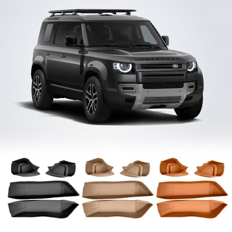 送料無料 ランドローバー ディフェンダー 90|110 20-25年対応 ドアポケットマット 車内収納シリコン保護パッド 滑り止め