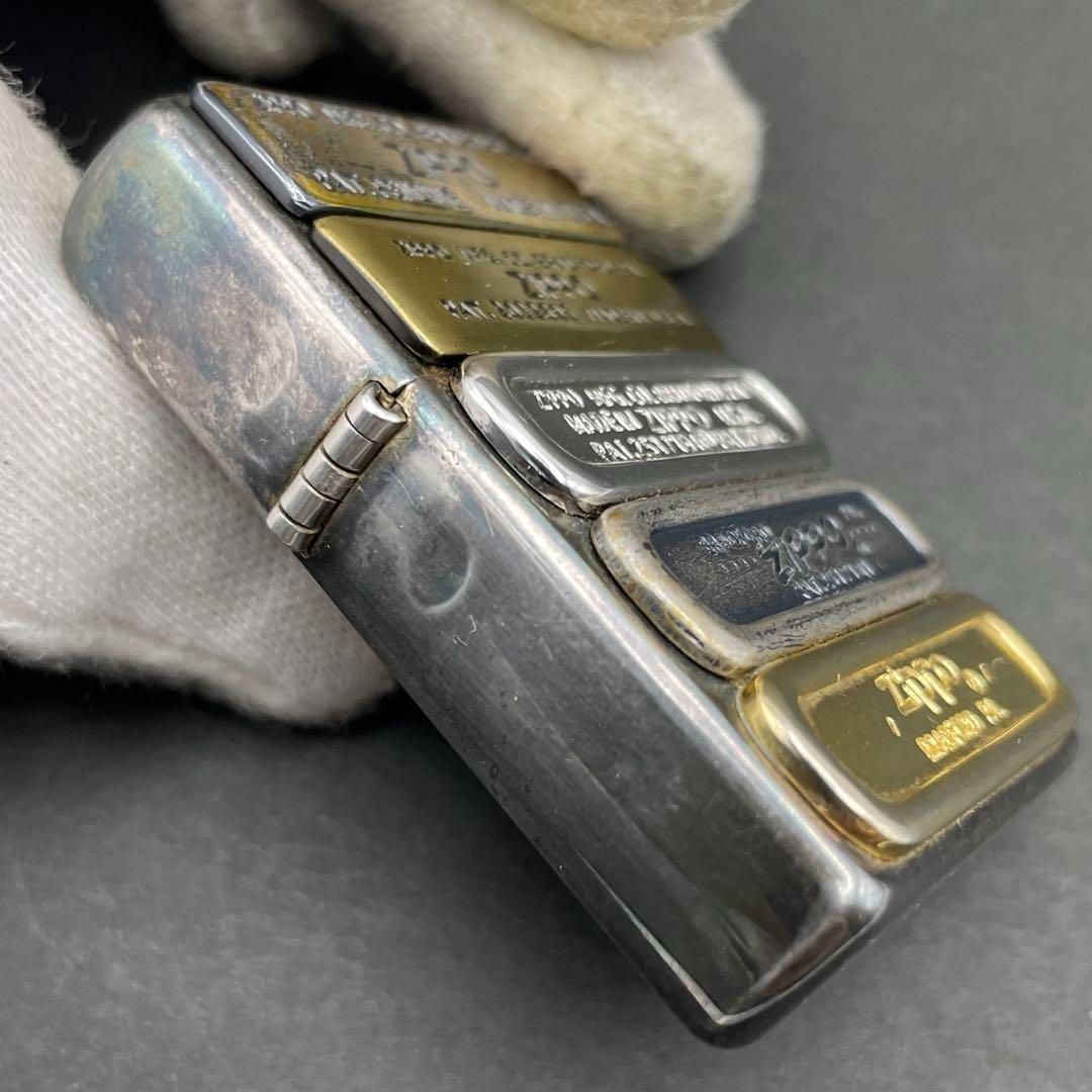 Zippo 歴代ボトムプレート メタル貼り 限定品 2003年10月製 歴代ボトム