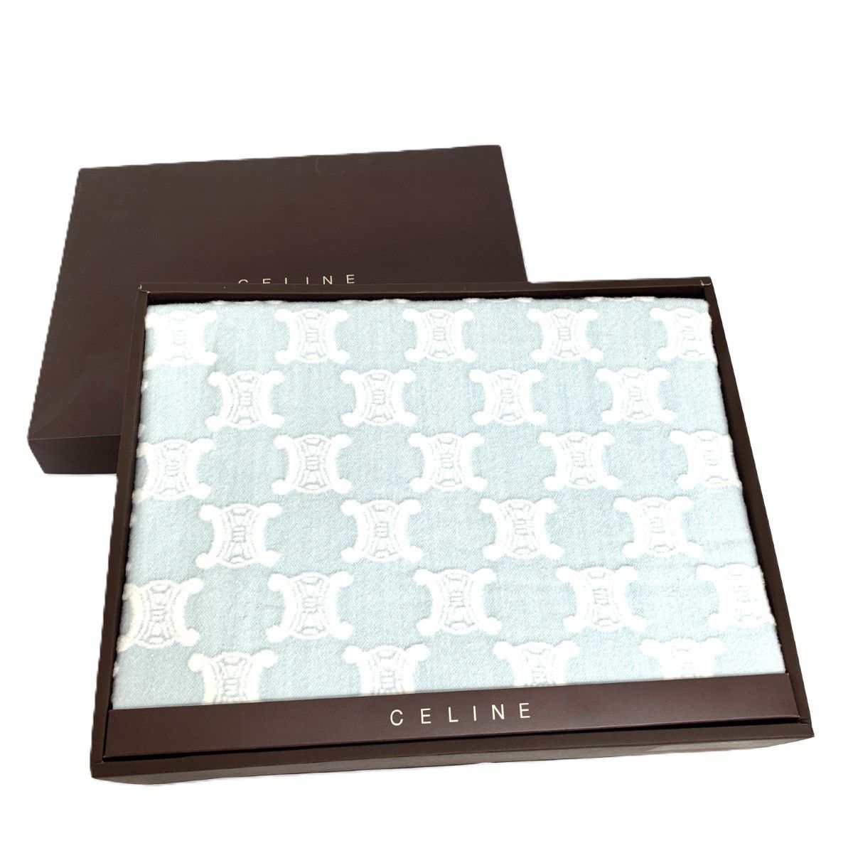 新品 CELINE セリーヌ綿毛布 140×200㎝ マカダム日本製 CELINE