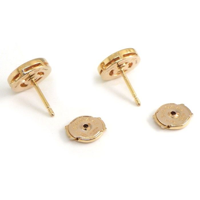 ブルガリ BVLGARI ピアス ブルガリブルガリ ラウンド サークル ロゴ ダイヤモンド K18PG