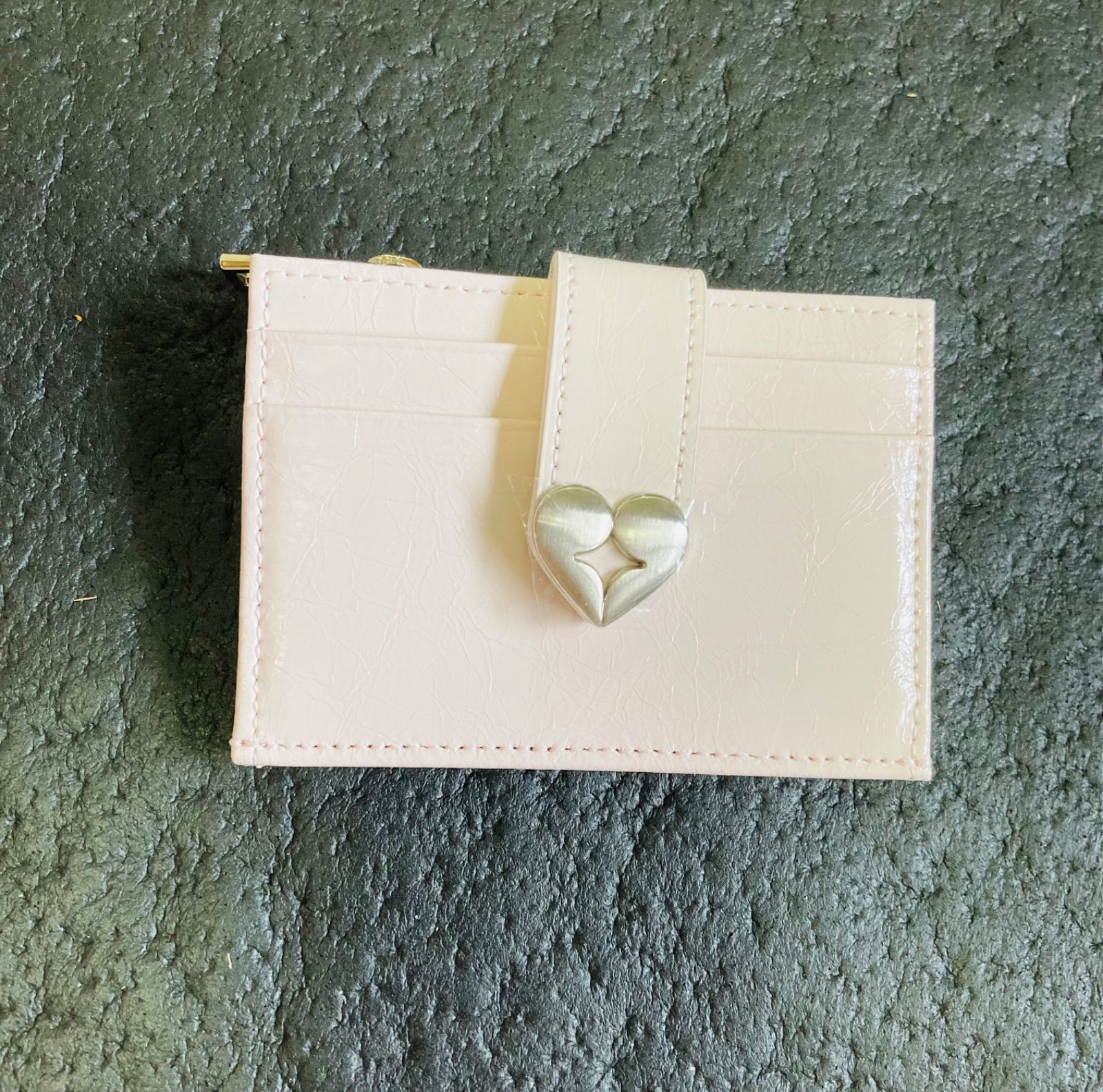 韓国現地 fennec フェネック 財布 カードケース 小銭入れ ハート ブロッサム 薄いピンク