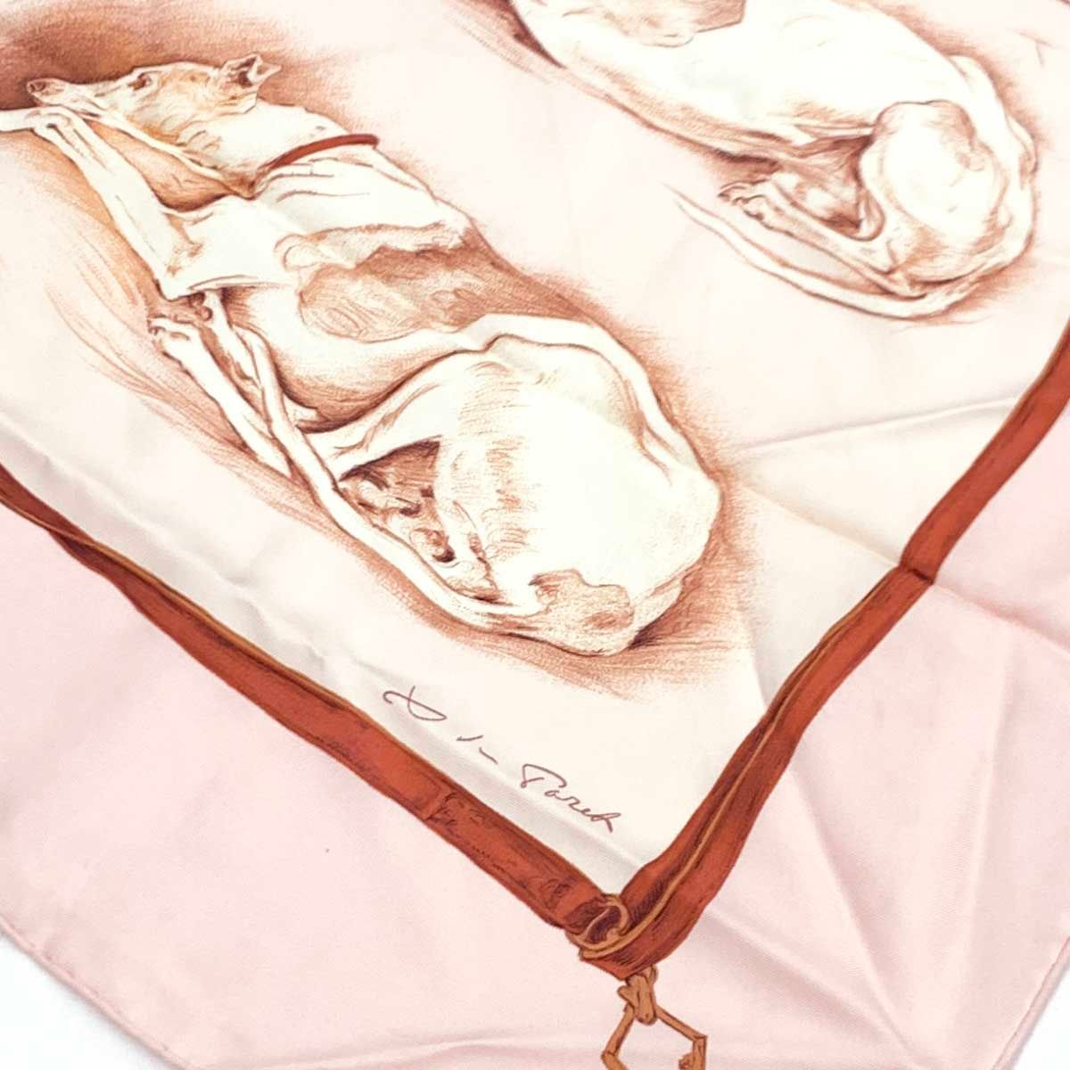 HERMES エルメス カレ90 スカーフ ピンク レ・ヴリエール グレイト