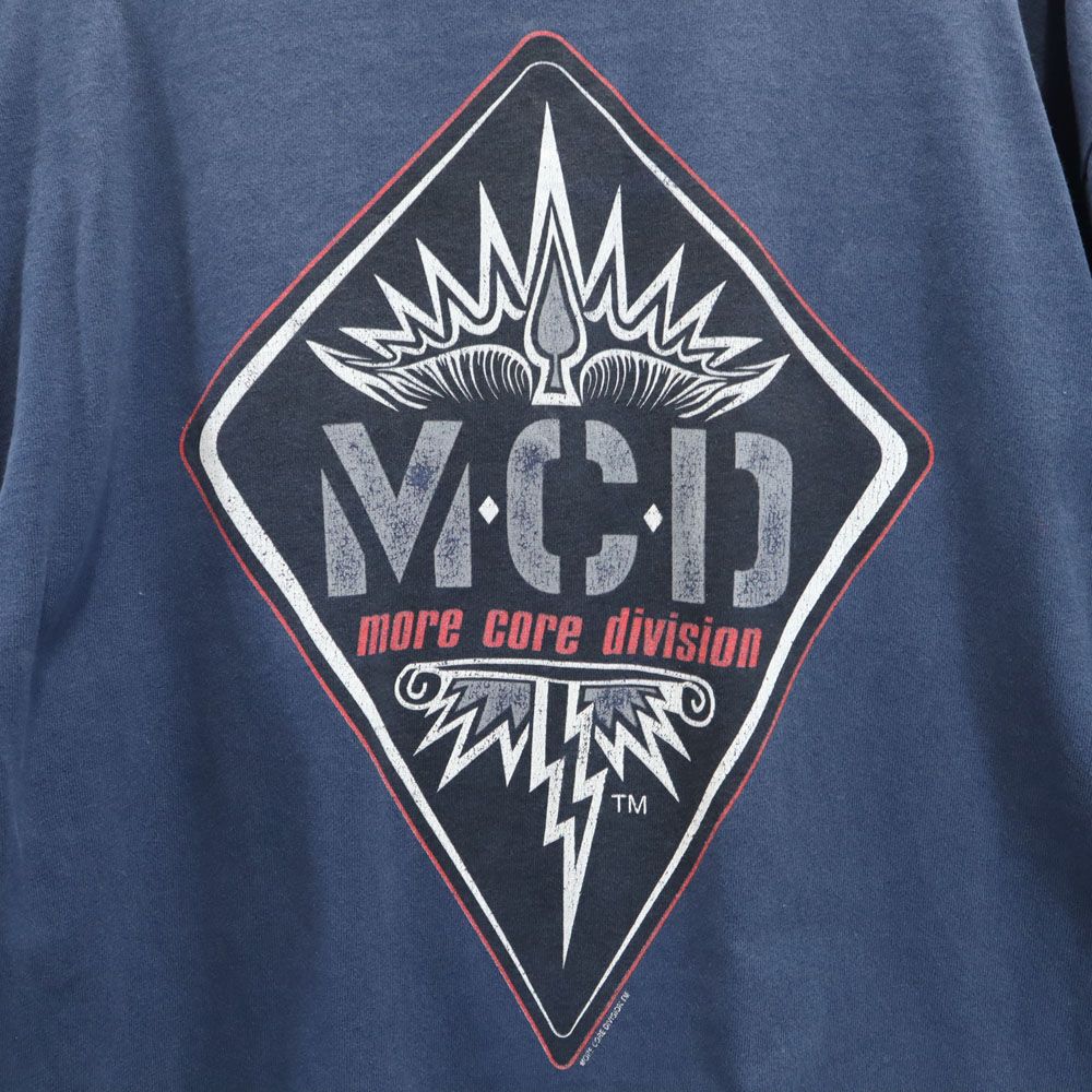 エムシーディ 90s オールド バックプリント 半袖 Tシャツ M ネイビー 
