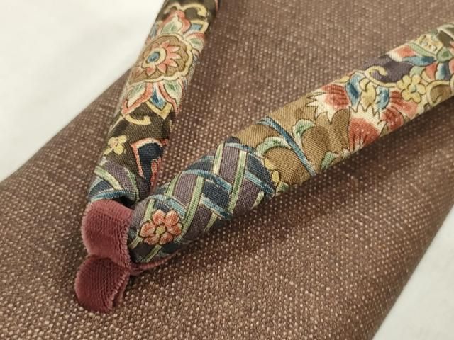 平和屋着物●男性 和装小物 草履 フジタツ 鼻緒 更紗 履物 ♥ DAAQ1469zzz